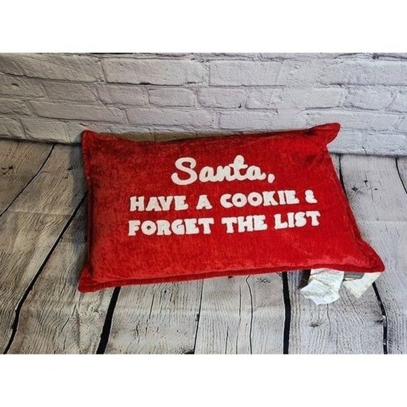 Lacourte Santa Cookie List Decorative Pillow - Picture 1 of 5
